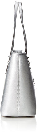  MICHAEL Michael Kors Jet Set Travel Medium Saffiano Leather  Top-Zip Tote (Cinder) : Clothing, Shoes & Jewelry