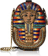 Mary Frances Tut Beaded Pharaoh Boy King Egypt Special Handbag Gold Black Bag New