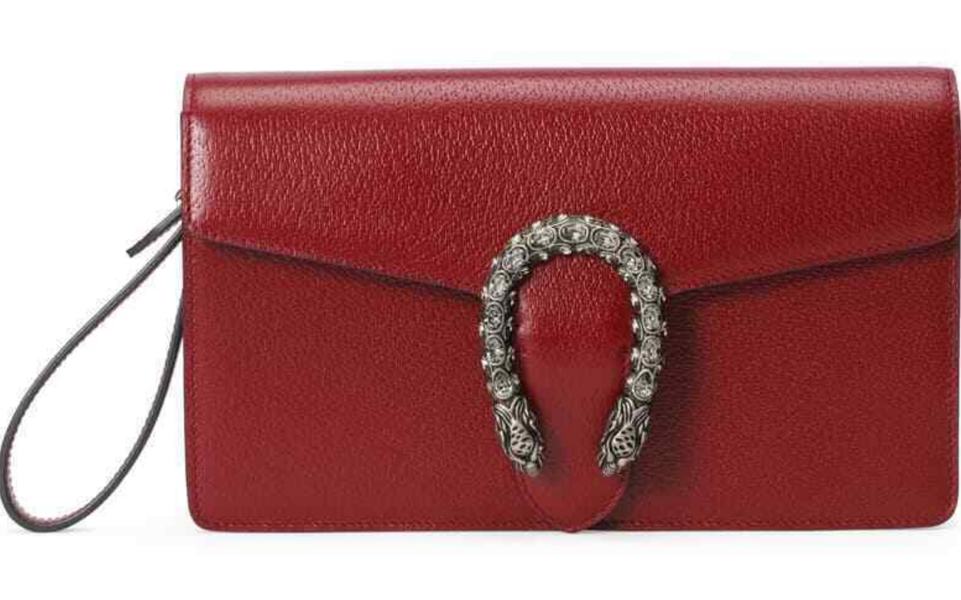 Gucci Dionysus Leather Wristlet - Red