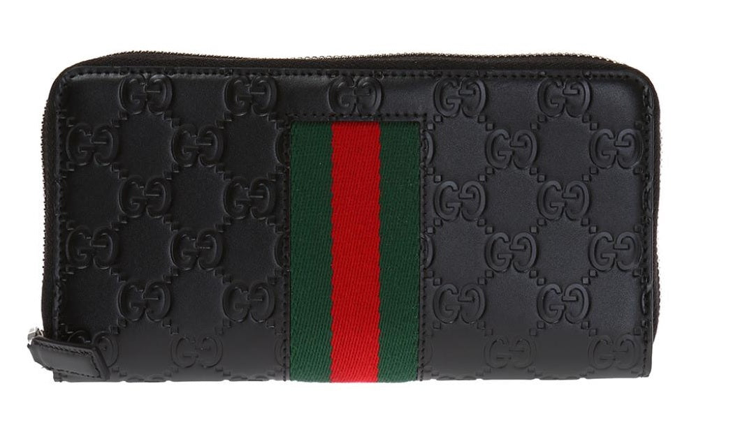 Gucci GG Supreme Embossed Leather Wallet Red