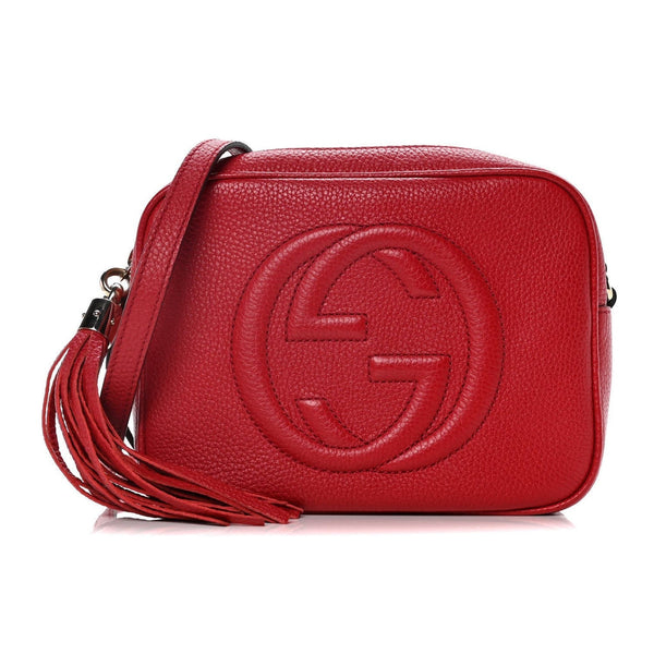 Gucci soho red leather best sale shoulder bag