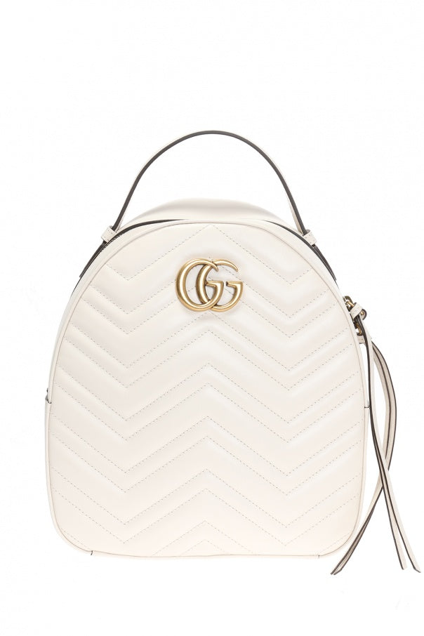 Gucci GG Marmont Small Backpack in White