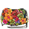 Mary Frances Pick Me Beaded Multi Floral Crossbody Black Handbag Bag New