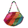 MARY FRANCES Rainbow Kisses Top Handle  LIPS RAINBOW Beige Color HANDBAG NEW