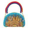 Mary Frances Sunshine Rainbows Top Beaded Crossbody Blue Handbag Evening Bag New