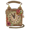 Mary Frances Time of Your Life Beaded Top Handle Clock Handbag Bag Multi New