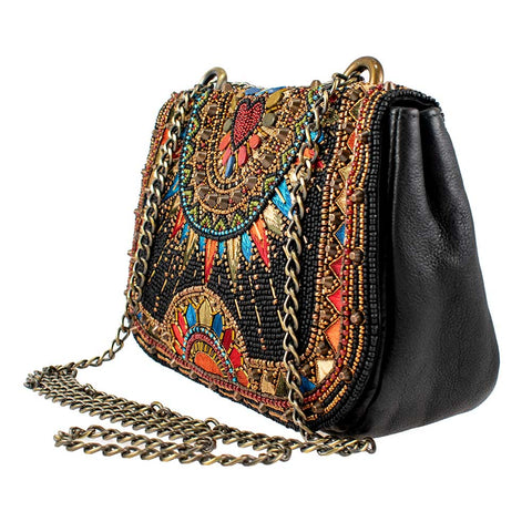 Mary Frances Beaded Black Use Your Imagination Crossbody Hand Bag NEW